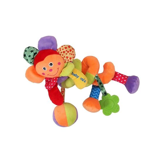 Hračka na postýlku Spirála Baby Mix Květinka Oranžová