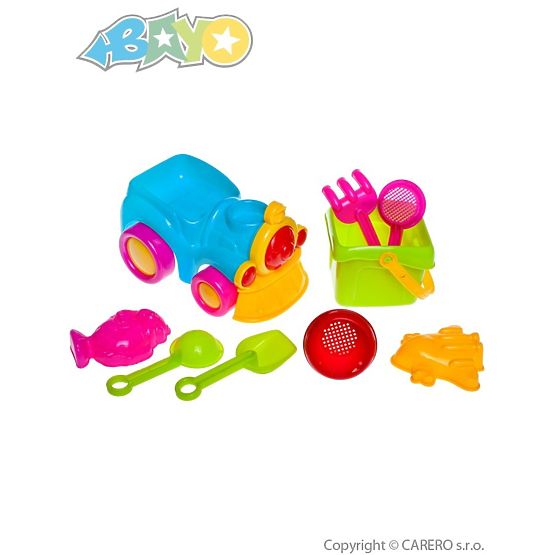 Hračky na písek Bayo mašinka 8 ks Dle obrázku