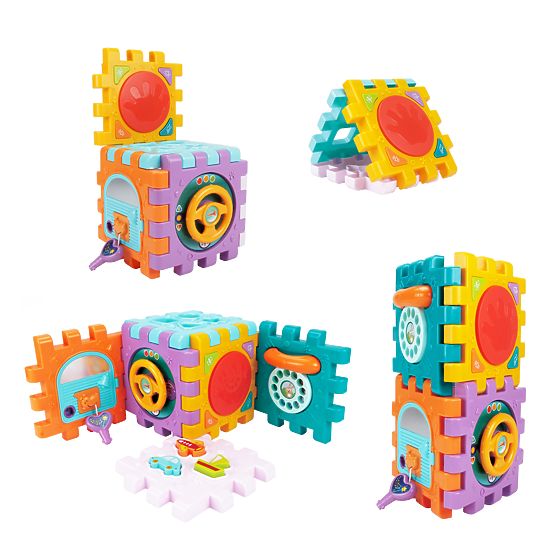 Interaktivní vzdělávací kostka s tříděním a zvuky 6v1