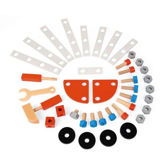 Janod BricoKids Dětská dílna s nářadím 40 ks