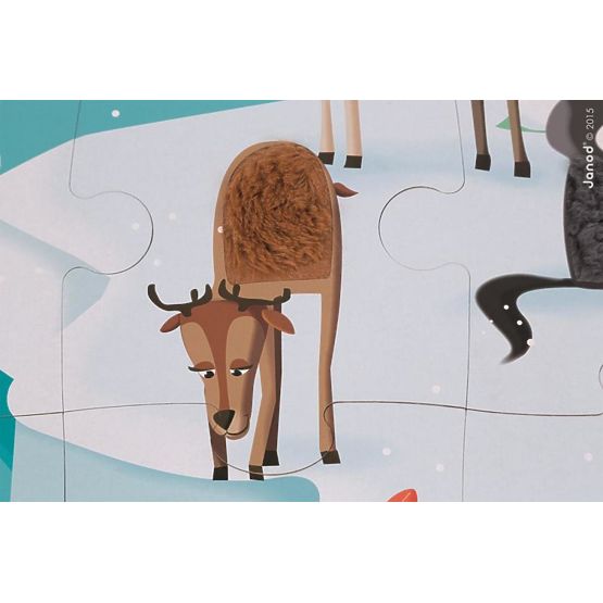 Janod Dotykové puzzle Život na ledě 20 ks