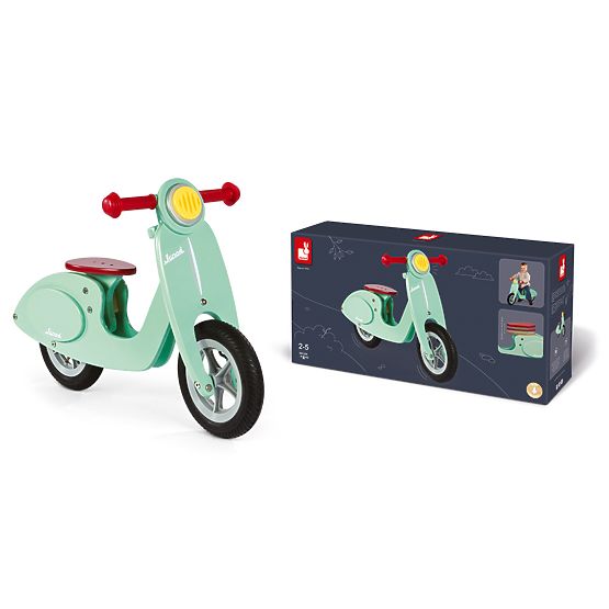 Janod Dřevěné odrážedlo Vespa mint