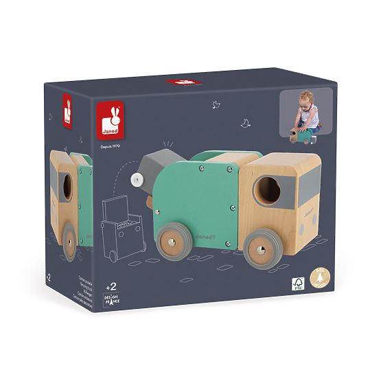 Janod Dřevěné popelářské auto Bolid