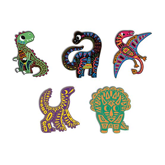 Janod vyškrabovací obrázky Dinosauři Atelier Sada Mini 5+ 
