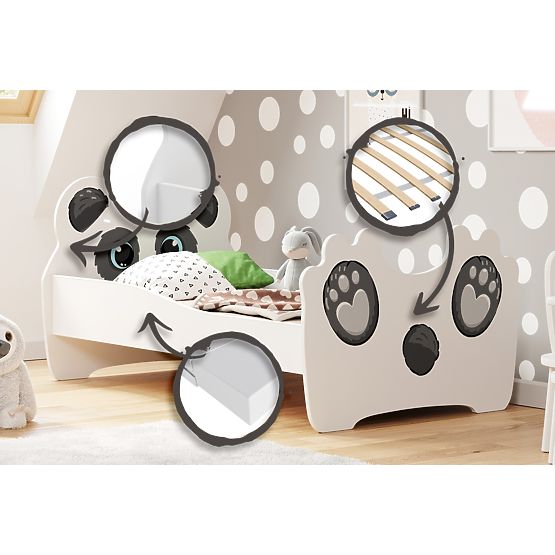 Jednolůžková postel Panda 140x70 s matrací