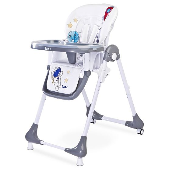 Jídelní židlička CARETERO Luna grey Šedá