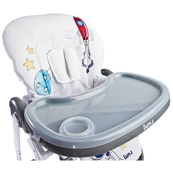 Jídelní židlička CARETERO Luna grey Šedá