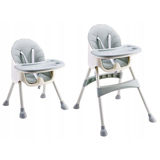 Jídelní židlička Prima 2v1 - šedá