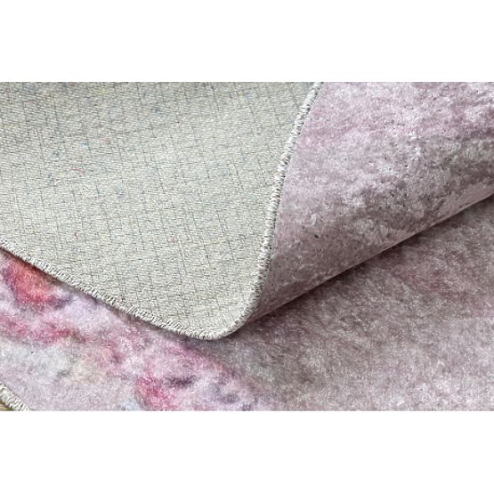 JUNIOR 51549.802 mycí kulatý kobereč koruna pro děti protiskluz - růžový