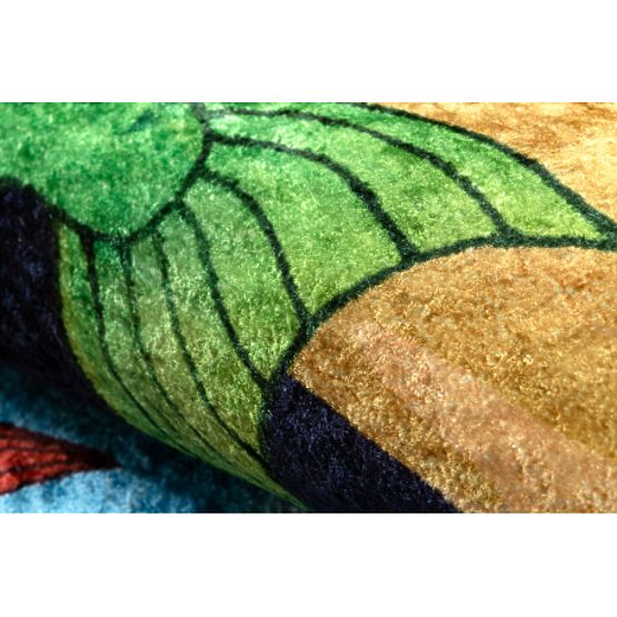 JUNIOR 51594.801 mycí kobereč kulatý ryby, oceán pro děti protiskluz - modrý