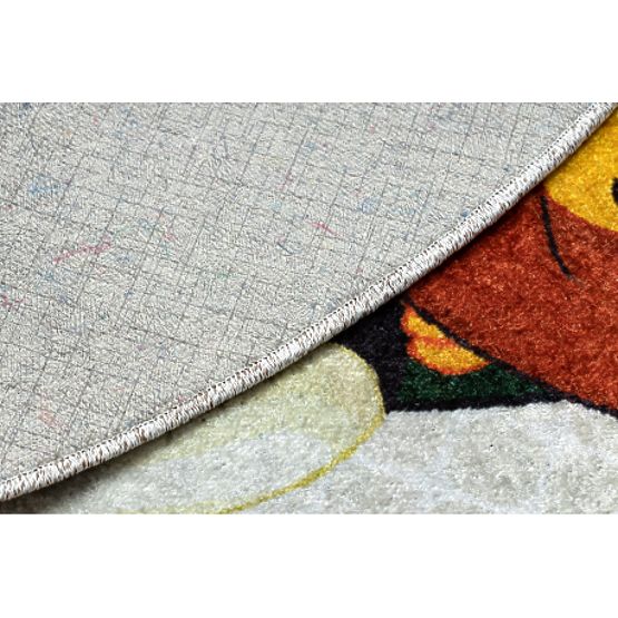 JUNIOR 51595.801 mycí kobereč kulatý Zvířata, Afrika pro děti protiskluz - šedá