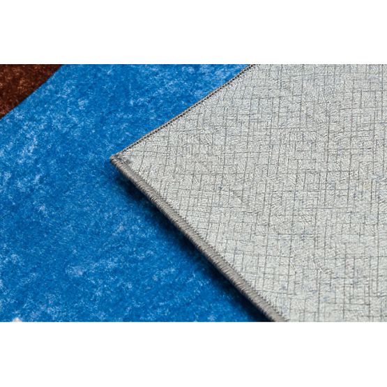 JUNIOR 51827.803 mycí kobereček Nákladní auto, bagr pro děti protiskluz - modrý