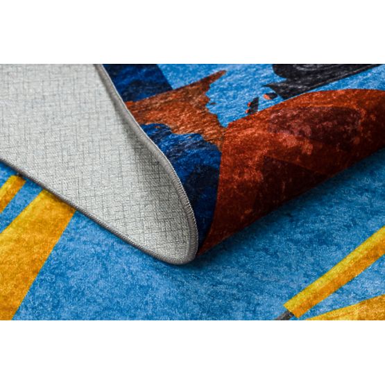 JUNIOR 51827.803 mycí kobereček Nákladní auto, bagr pro děti protiskluz - modrý