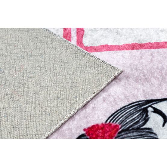 JUNIOR 51828.802 mycí kobereček poskok, baletka pro děti protiskluz - růžový