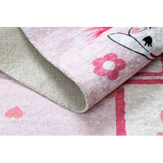 JUNIOR 51828.802 mycí kobereček poskok, baletka pro děti protiskluz - růžový