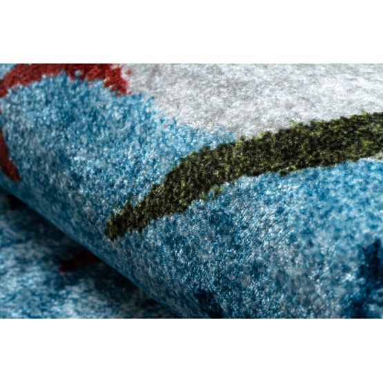 JUNIOR 51858.802 mycí kobereček Zvířata, Afrika pro děti protiskluz - šedá