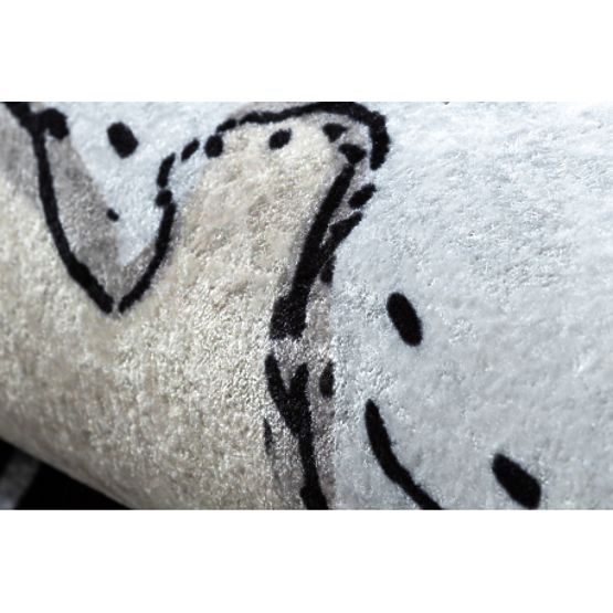 JUNIOR 51974.802 mycí kobereček Medvědi, zvířata pro děti protiskluz - šedá