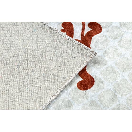 JUNIOR 52104.801 mycí kobereček Safari, zvířata pro děti protiskluz - šedá