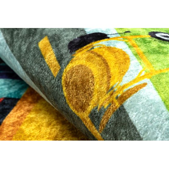 JUNIOR 52105.801 mycí kobereček Staveniště, ulice pro děti protiskluz - modrý