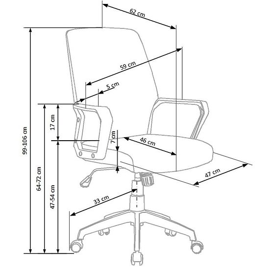 Kancelářská židle Spin - béžovo - bílá