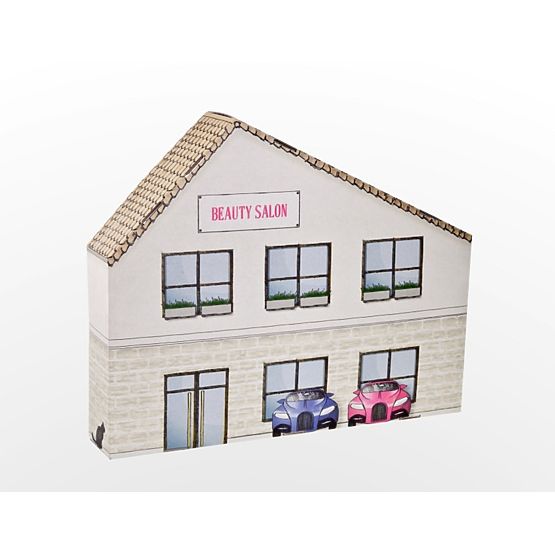 Kartonový salón krásy