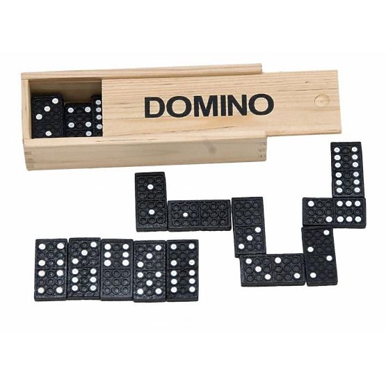 Klasické domino ve dřevěné krabičce