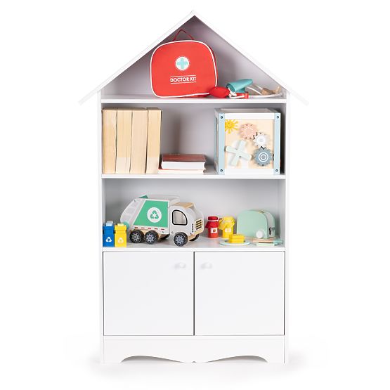 Knihovnička s úložným prostorem Domeček