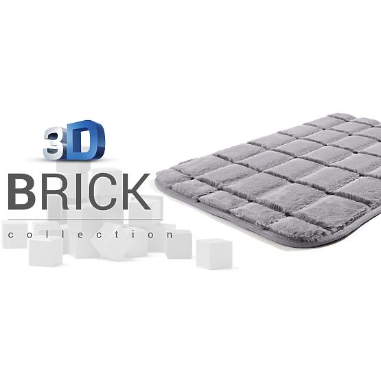 Koberec 3D BRICK mocca