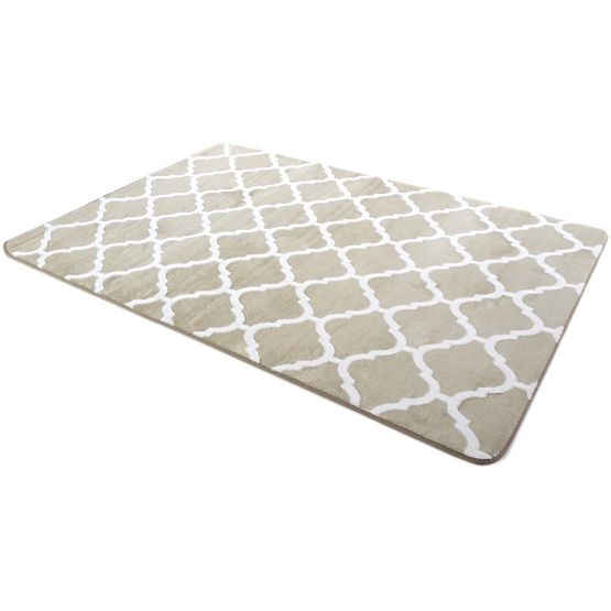 Koberec 3D CLOVER BEIGE & WHITE