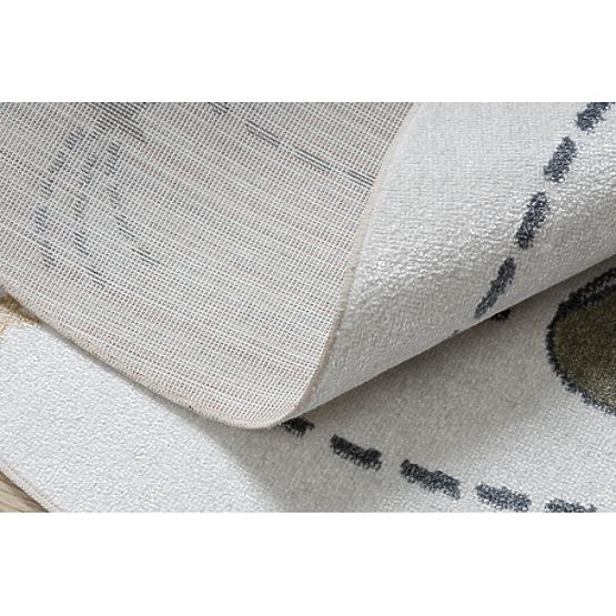 Koberec BONO 8288 kruh Prostor, planety krémová / antracit