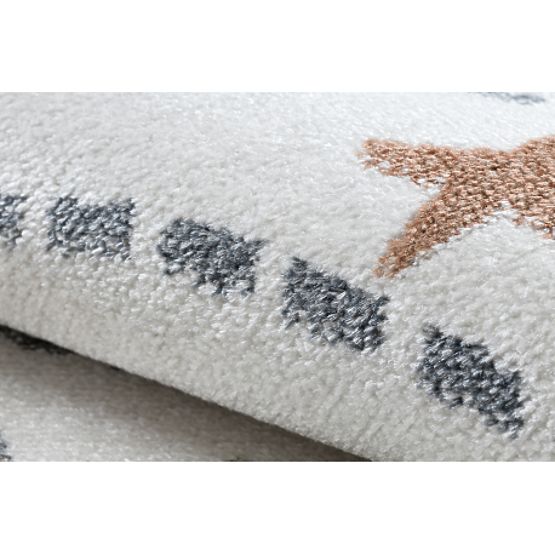 Koberec BONO 8288 kruh Prostor, planety krémová / antracit