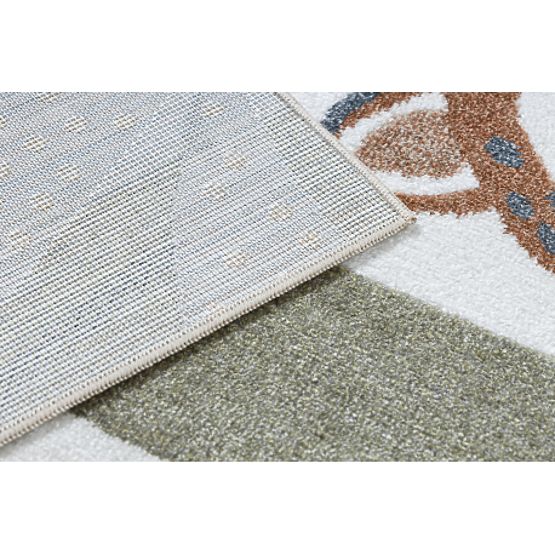 Koberec BONO 8426 Jungle, divoká zvířata krémová / tmavě zlatá