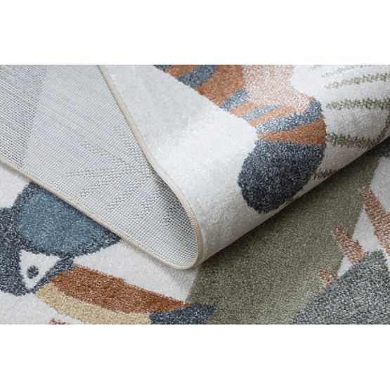 Koberec BONO 8426 Jungle, divoká zvířata krémová / tmavě zlatá