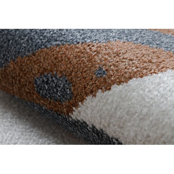 Koberec BONO 8426 Jungle, divoká zvířata krémová / tmavě zlatá