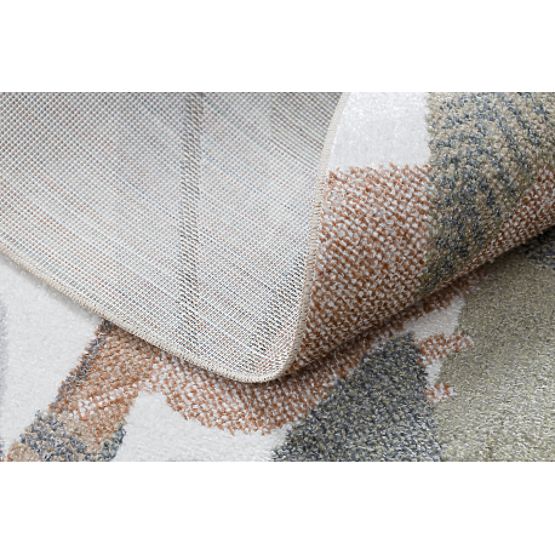 Koberec BONO 8426 kruh Jungle, divoká zvířata krémová / tmavě zlatá