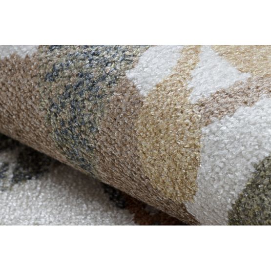 Koberec BONO 8426 kruh Jungle, divoká zvířata krémová / tmavě zlatá