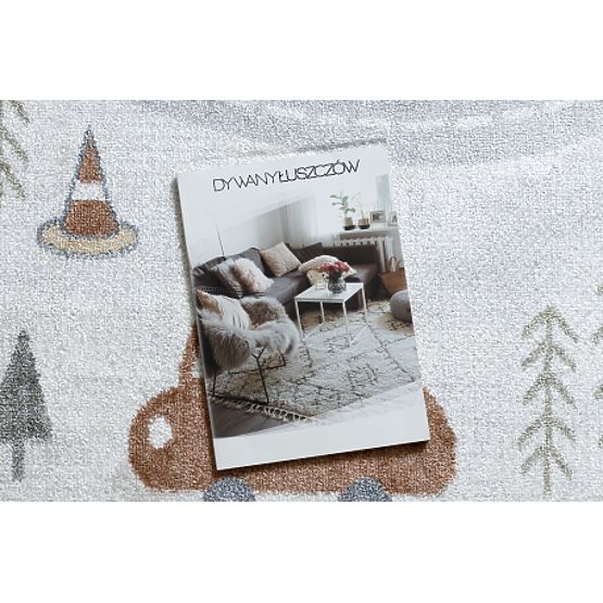 Koberec BONO 8436 Auta, ulice krémová / světle šedá