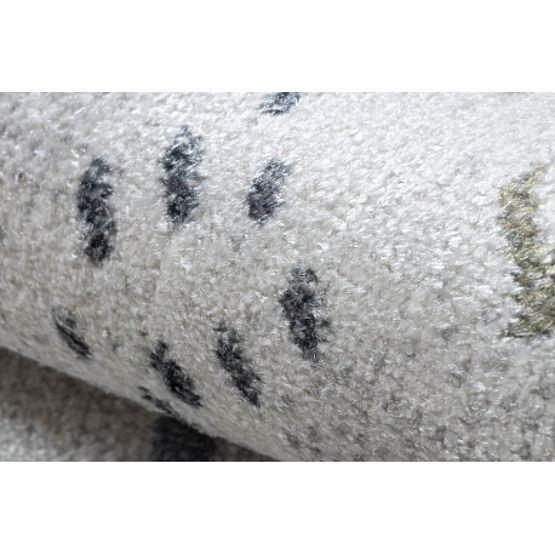 Koberec BONO 8436 kruh Auta, ulice krémová / světle šedá