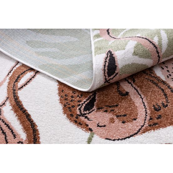 Koberec FUN Flami pro děti, plameňáci krém