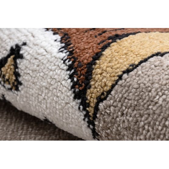 Koberec FUN Forester pro děti, zvířata, lesní béžová