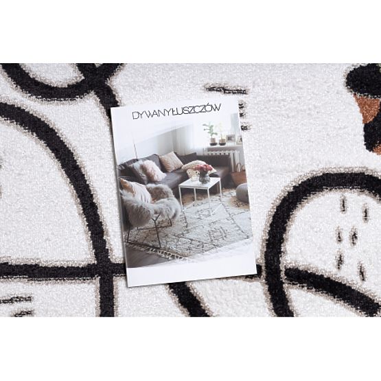 Koberec FUN Game pro děti, herní, lama krém