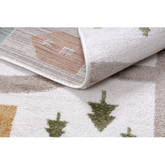 Koberec FUN Polar pro děti, ulice, les, krém