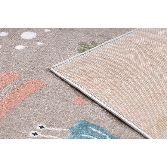 Koberec FUN Sweety pro děti, jednorožec, duha béžová