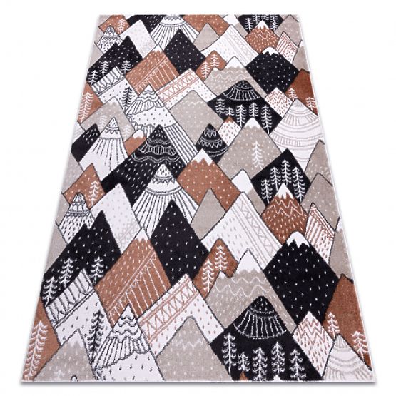 Koberec FUN Tops pro děti, hory, krém