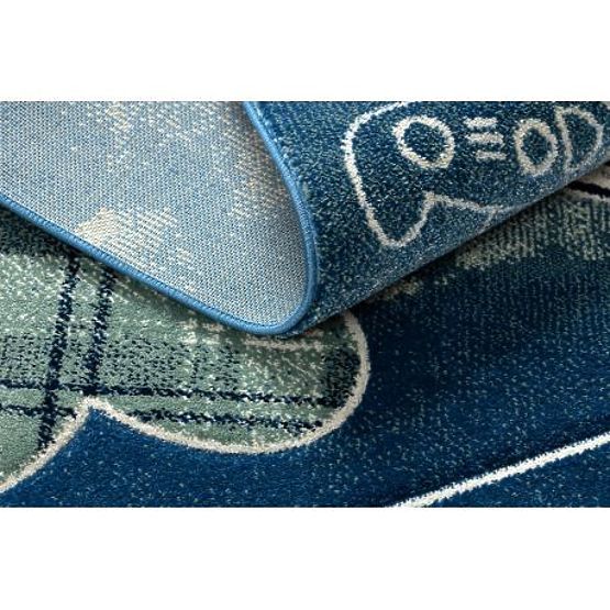 Koberec PETIT HELIKOPTÉRA, LETADLA, modrý