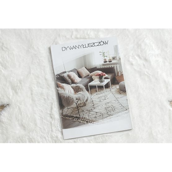 Koberec pratelný SHAPE 3106 Květ Shaggy - slonová kost plyšový, protiskluzový