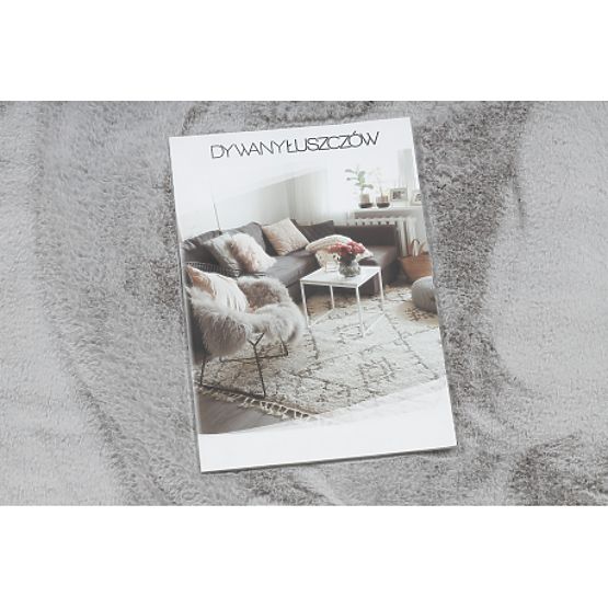 Koberec pratelný SHAPE 3146 Medvídek Shaggy - šedá plyšový, protiskluzový