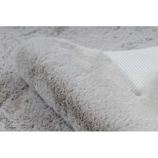 Koberec pratelný SHAPE 3146 Medvídek Shaggy - šedá plyšový, protiskluzový