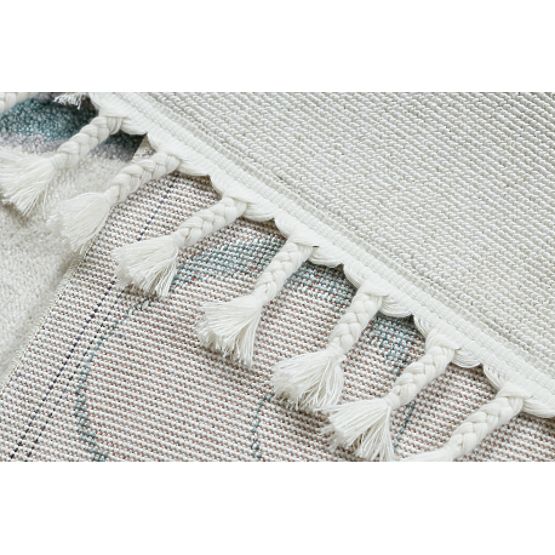 Koberec YOYO GD49 bílé / šedo - Jednorožec pro děti, strukturální, senzoricky Třásně