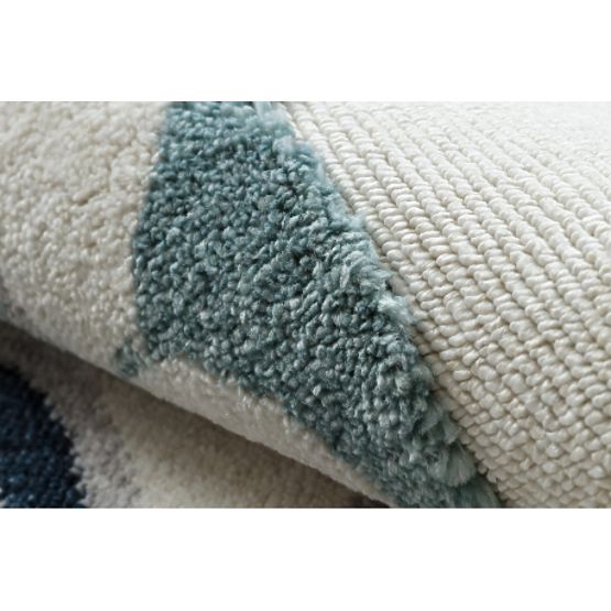 Koberec YOYO GD49 bílé / šedo - Jednorožec pro děti, strukturální, senzoricky Třásně